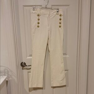 Cream Sailor Button Trousers